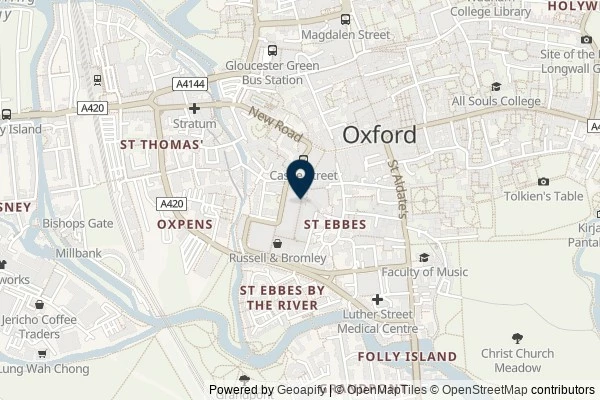 Map showing the area around: Review of Westgate Oxford