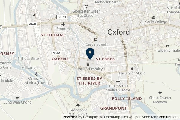 Map showing the area around: Review of Curzon Oxford