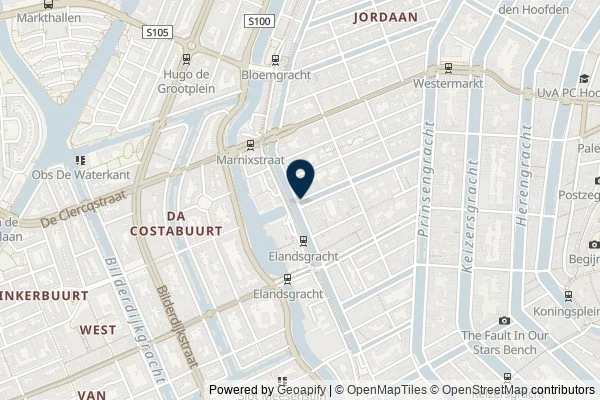 Map showing the area around: Dan Q found GC80871 Amsterdam #9